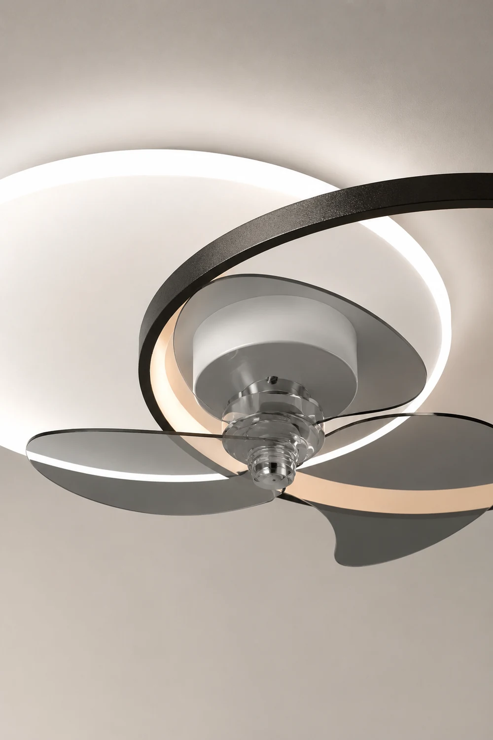Arisha Deckenventilator mit Beleuchtung 2-Ring, 2 Farben, ∅60CM - Lumpaz