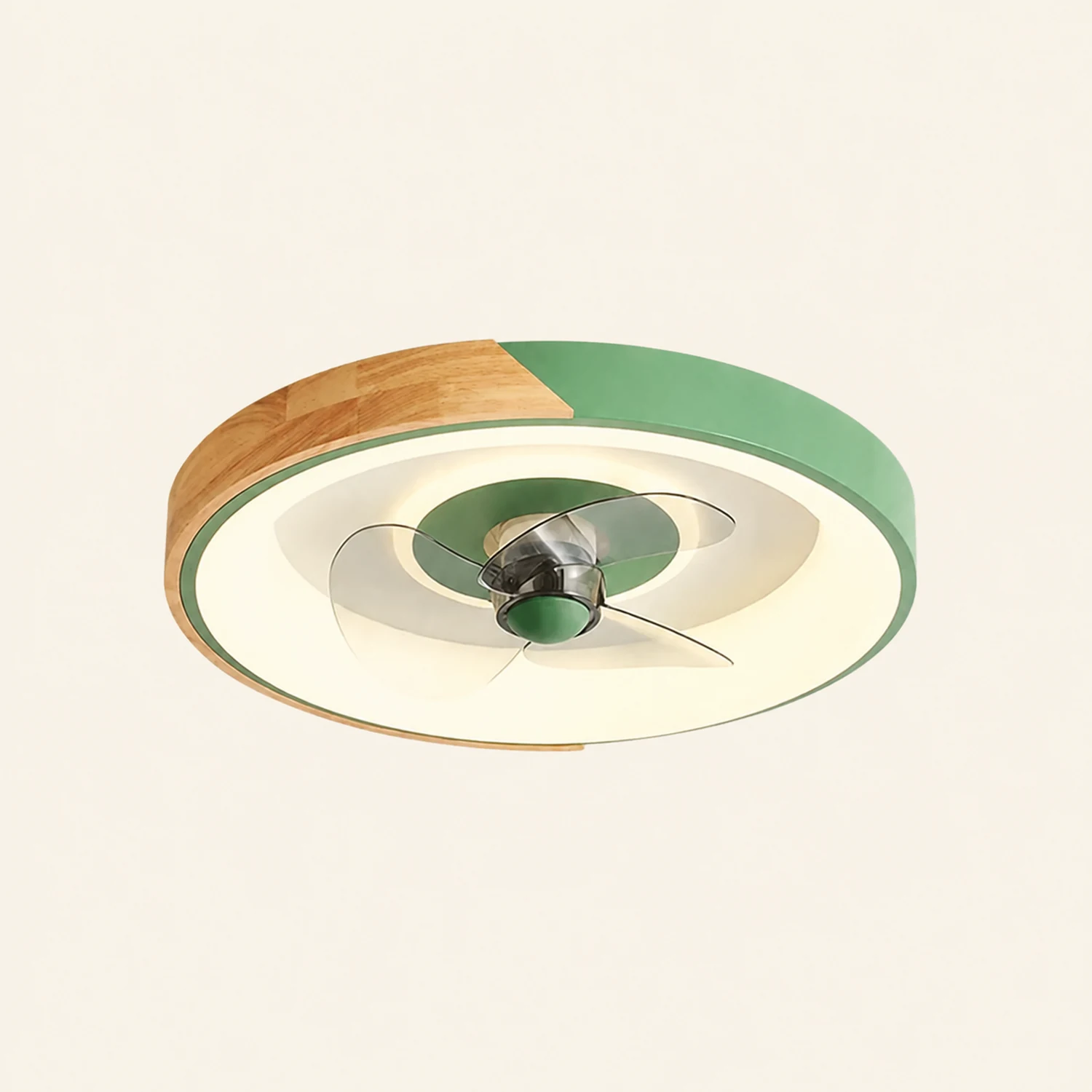 Ozawa Deckenventilator mit Beleuchtung, 3 Farben, ∅50CM - Lumpaz