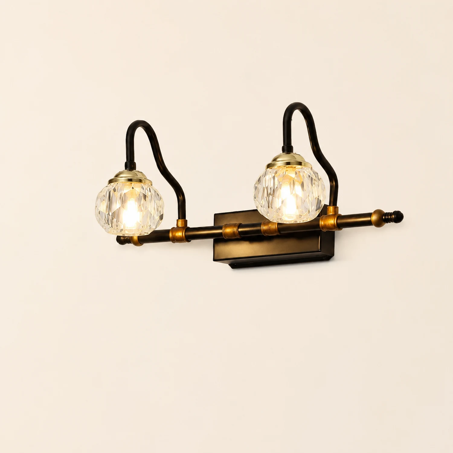 Kristy Schwarzer Spiegel Front Vanity Wandleuchte, 1/2/3/4-flammig - Lumpaz