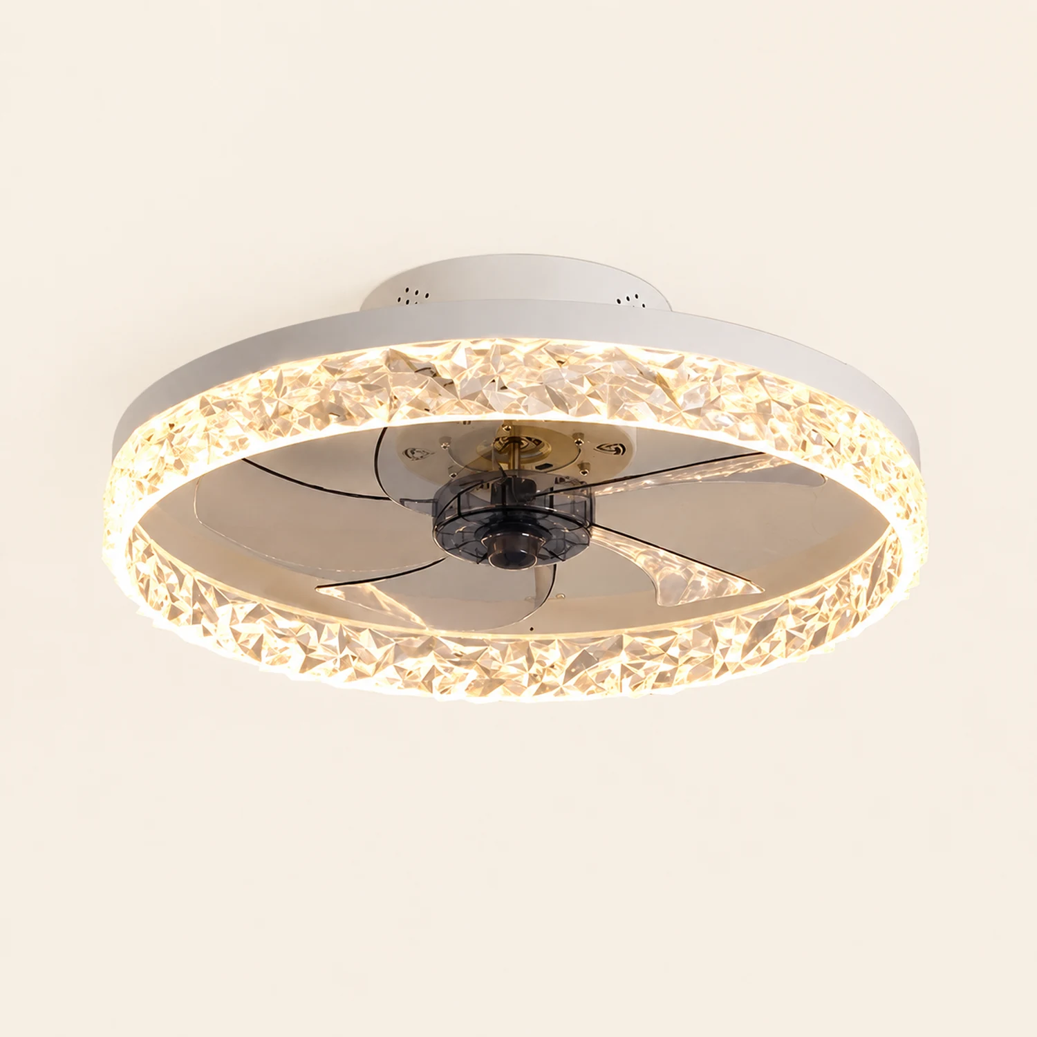 Kirsten Deckenventilator mit Beleuchtung, 4 Farben, ∅50CM - Lumpaz