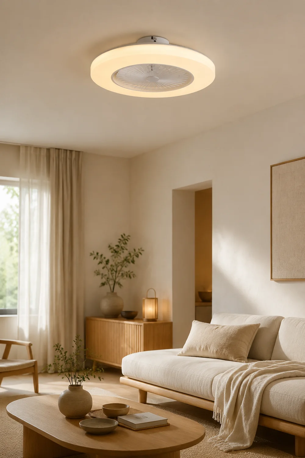 Morandi Deckenventilator mit Beleuchtung, 5 Farben, ∅58CM - Lumpaz