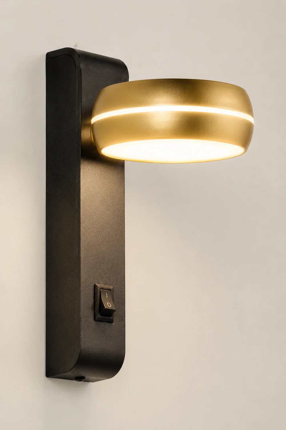 LED-Wandleuchte Schlafzimmer Nachttischlampe mit Schalter Wohnzimmer einfache Drehkopf-Wandleuchte - Lumpaz