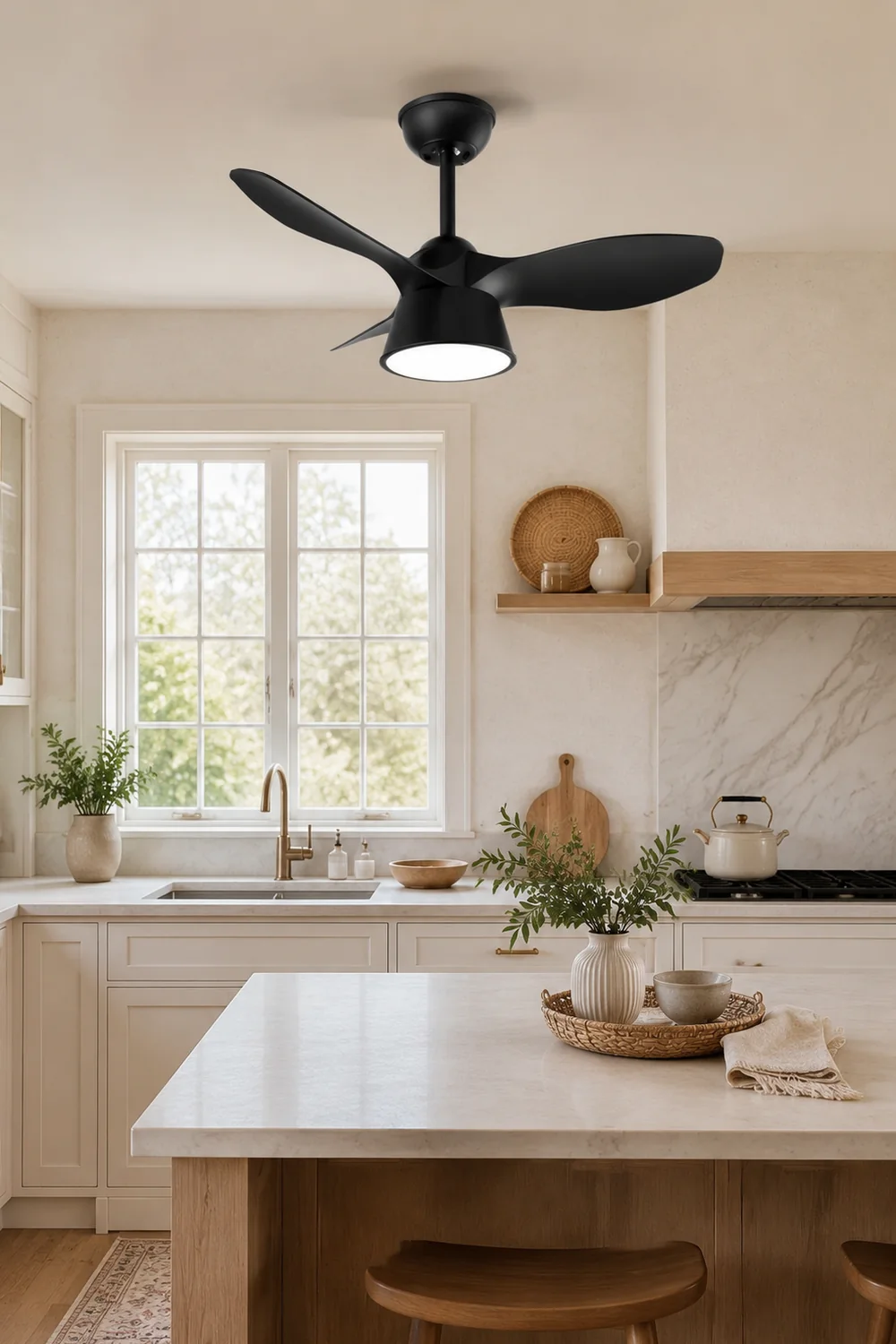 Walters Deckenventilator mit Beleuchtung, 3 Farben, 80CM Lang - Lumpaz