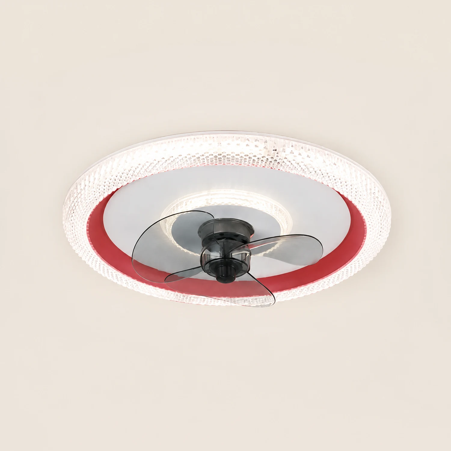 Kirsten Deckenventilator mit Beleuchtung 3-Blatt, 3 Farben, 50CM - Lumpaz