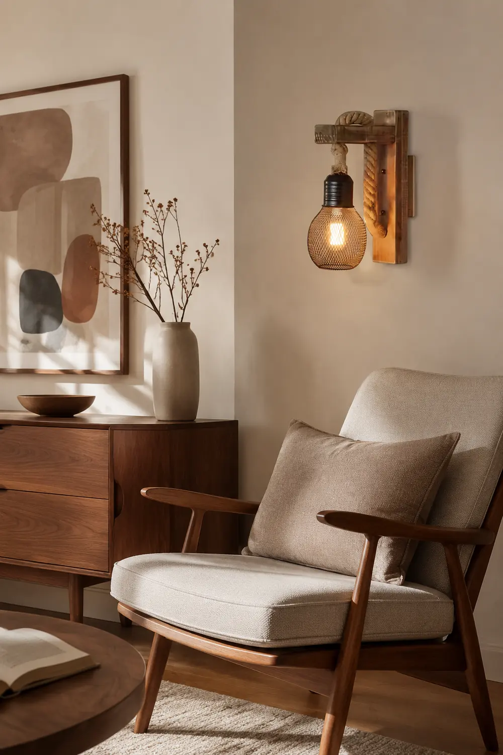 Wandleuchte Persönlichkeit Massivholz Retro alte Lampe Wohnzimmer Gang Balkon Korridor dekorative Wandleuchte - Lumpaz