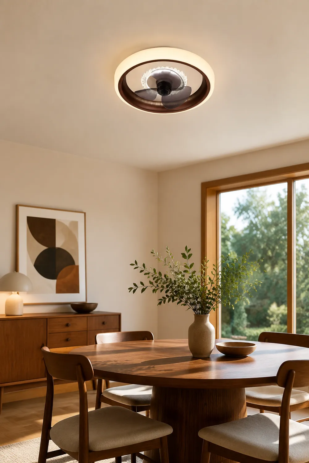 Morandi Deckenventilator mit Beleuchtung, 6 Farben, ∅50CM - Lumpaz
