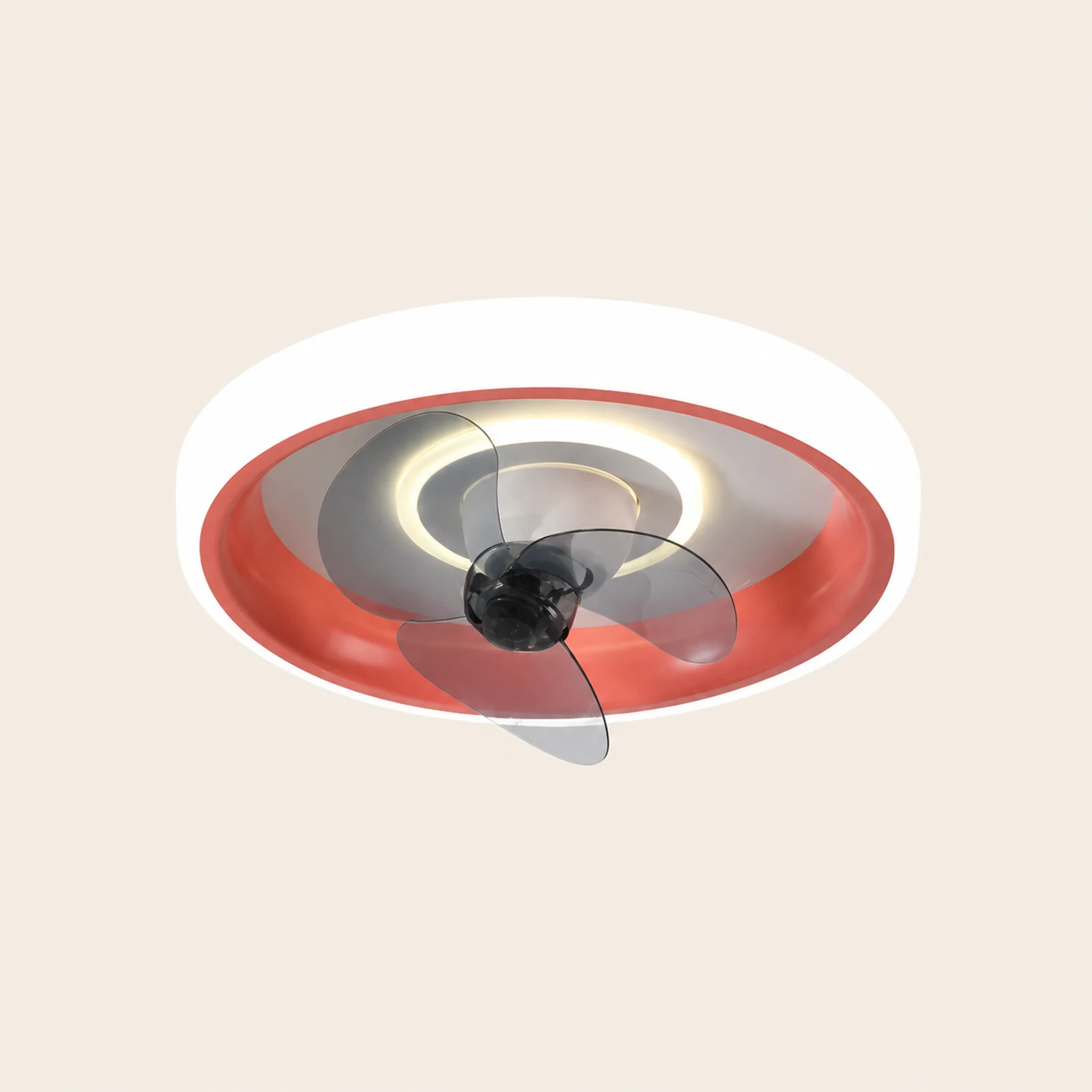 Quinn Deckenventilator mit Beleuchtung, 6 Farben, 2-flammig, ∅60CM - Lumpaz