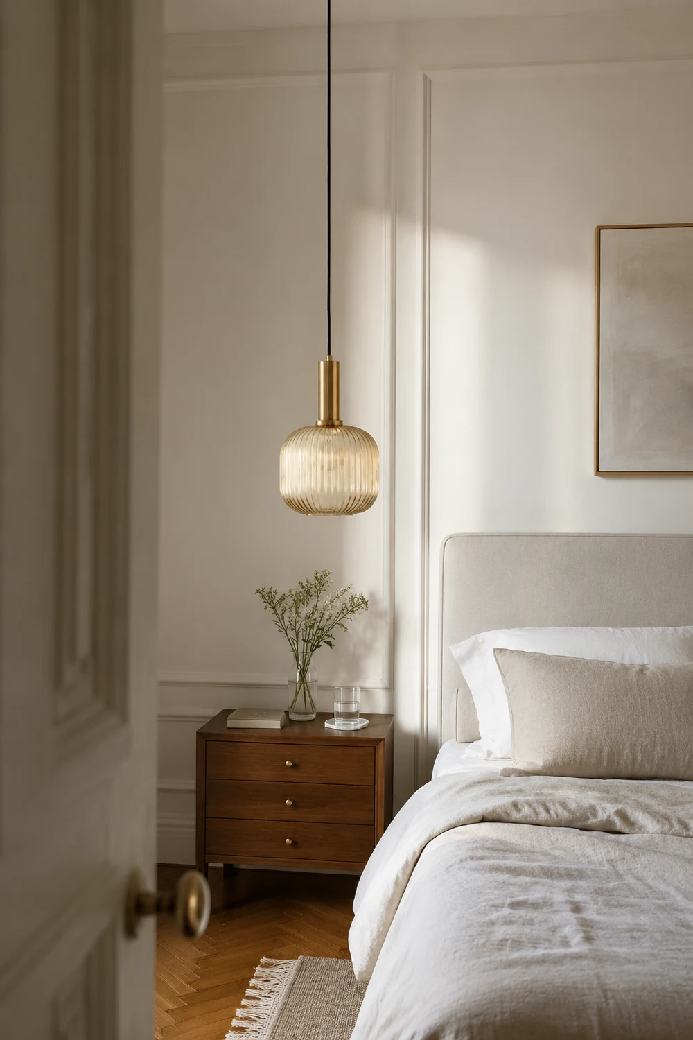 Einfache Stabglaslampe Pendelleuchte Japanische Retro-Lampe für Schlafzimmer - Lumpaz