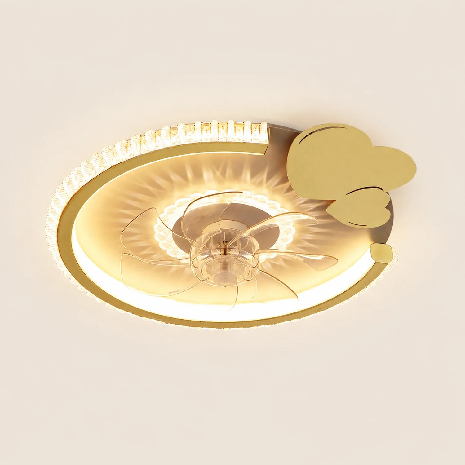 Kirsten Deckenventilator mit Beleuchtung, 12 Stile, ∅50CM/58CM/56CM/70CM - Lumpaz
