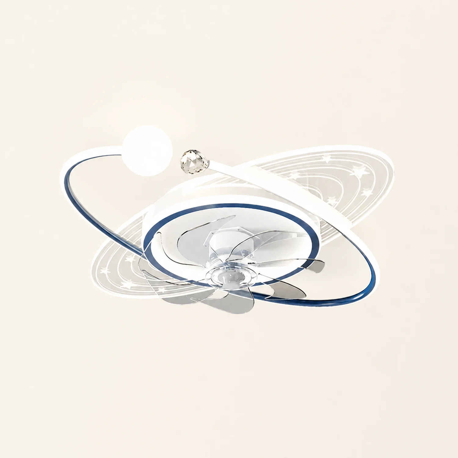 Fateh Deckenventilator mit Beleuchtung Astronaut, 3 Stile/Farben, ∅50/58CM - Lumpaz