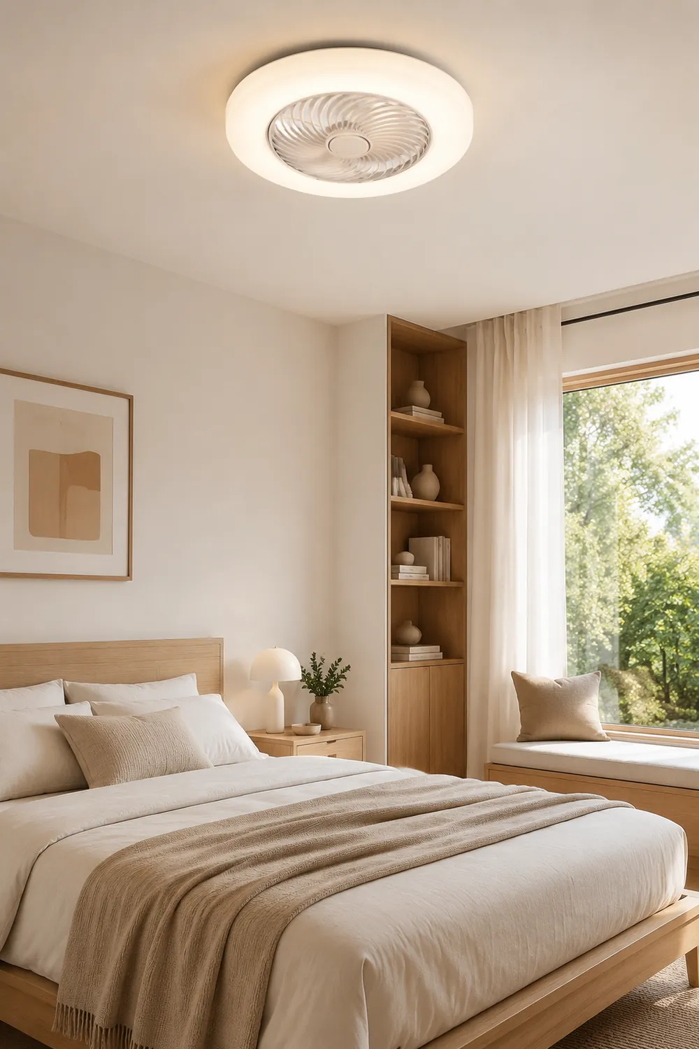 Quinn Deckenventilator mit Beleuchtung, 4 Farben, ∅45/52CM - Lumpaz