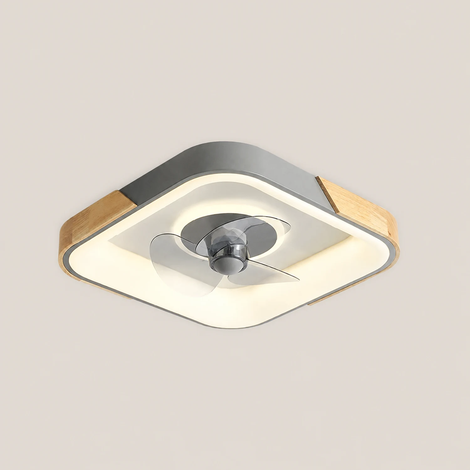Ozawa Deckenventilator mit Beleuchtung, 3 Farben, ∅50CM - Lumpaz