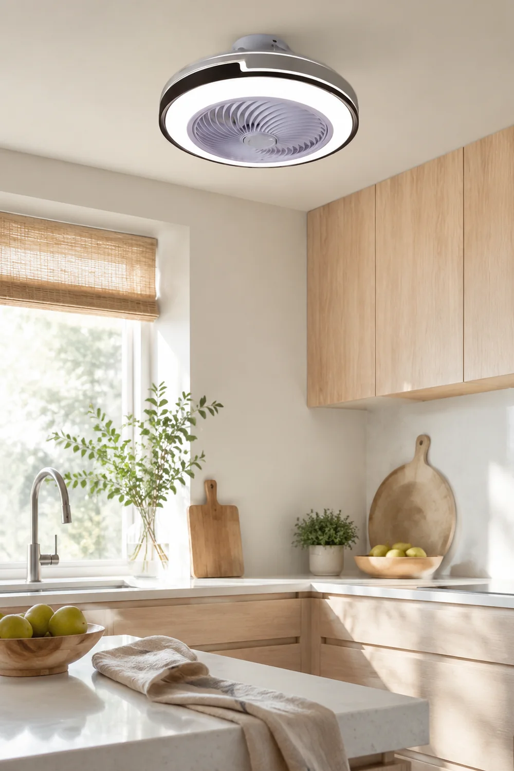 Quinn Deckenventilator mit Beleuchtung, 2 Farben, ∅50CM - Lumpaz