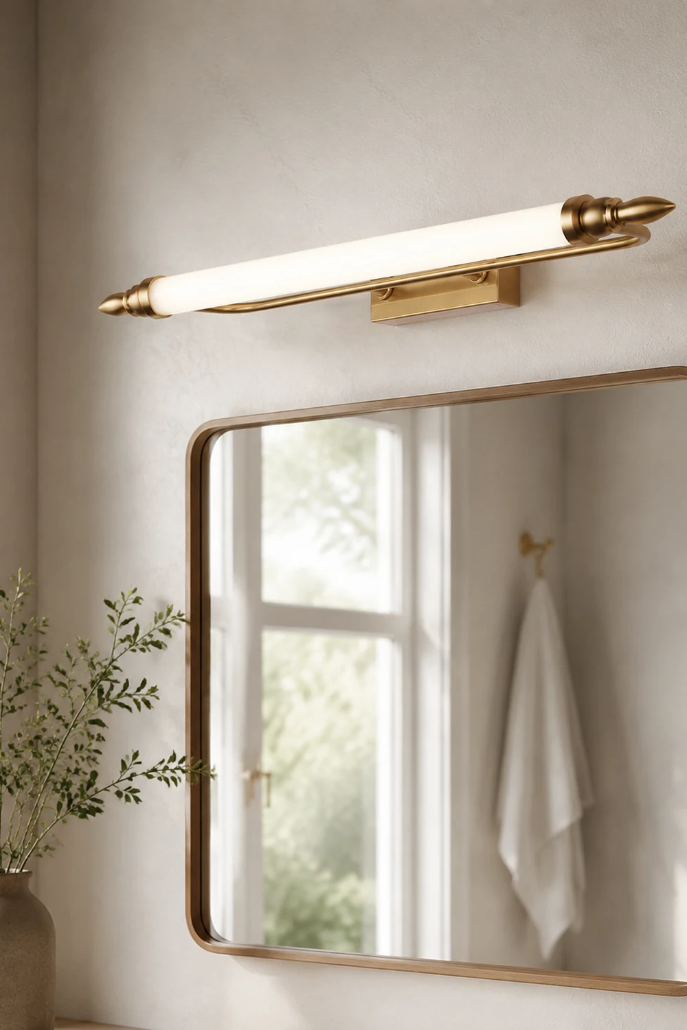 Leigh Spiegelfront Waschtisch-Wandleuchte, L 55/65/75CM - Lumpaz