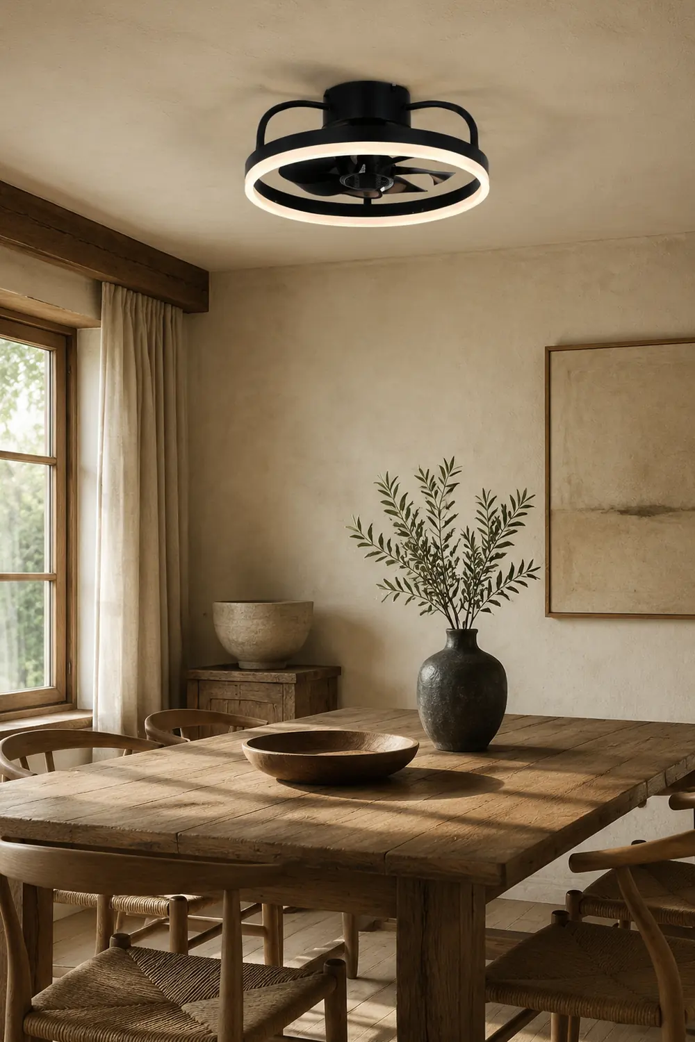 Alessio Deckenventilator mit Beleuchtung, 3 Farben, ∅40/50CM - Lumpaz
