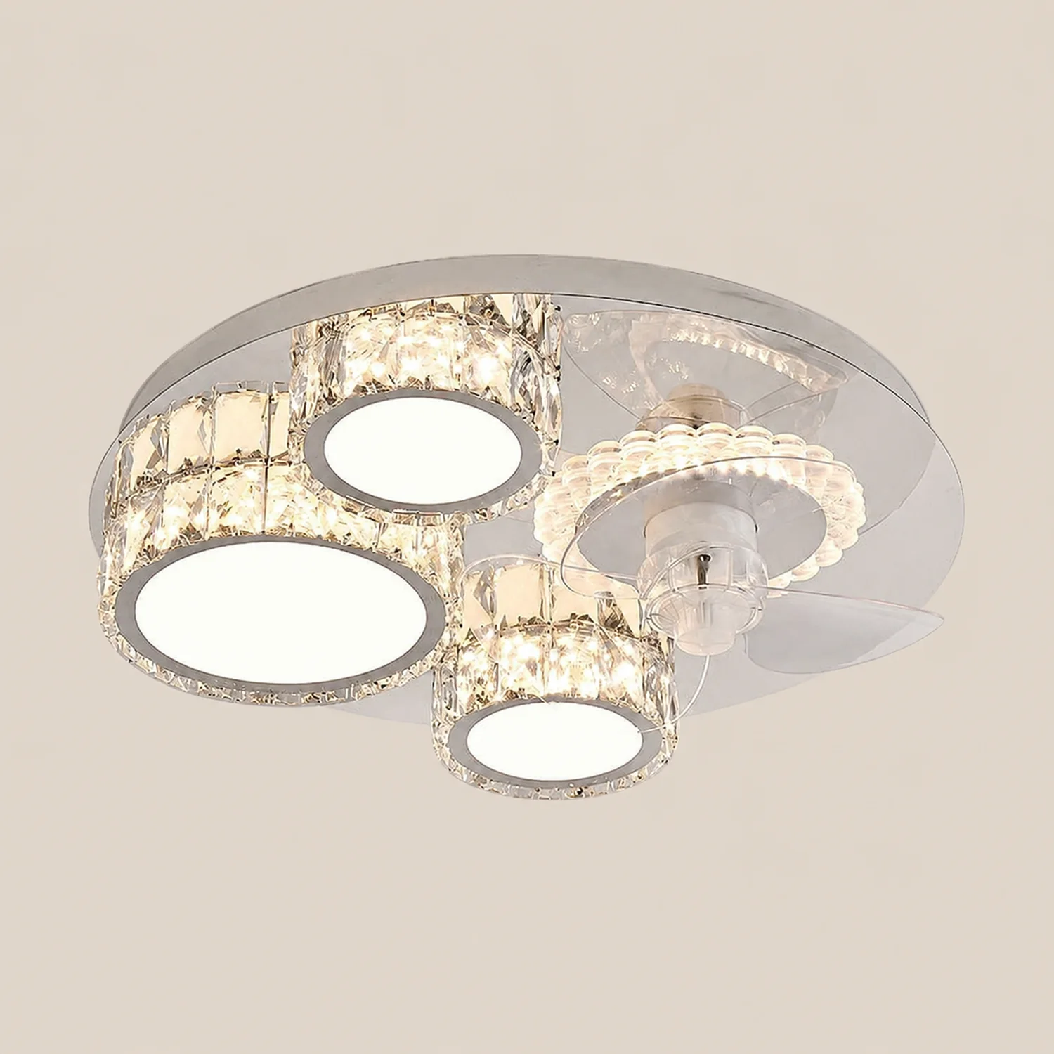 Kirsten Deckenventilator mit Beleuchtung, 12 Stile, ∅50CM/58CM/56CM/70CM - Lumpaz