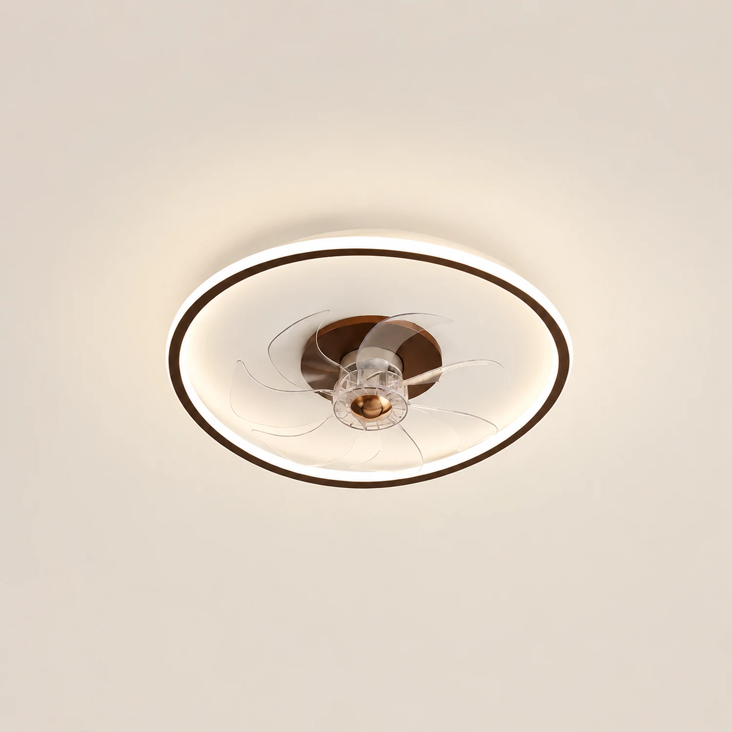 Ozawa Deckenventilator mit Beleuchtung Doppel-Licht, 2 Farben/Stile, ∅50CM - Lumpaz