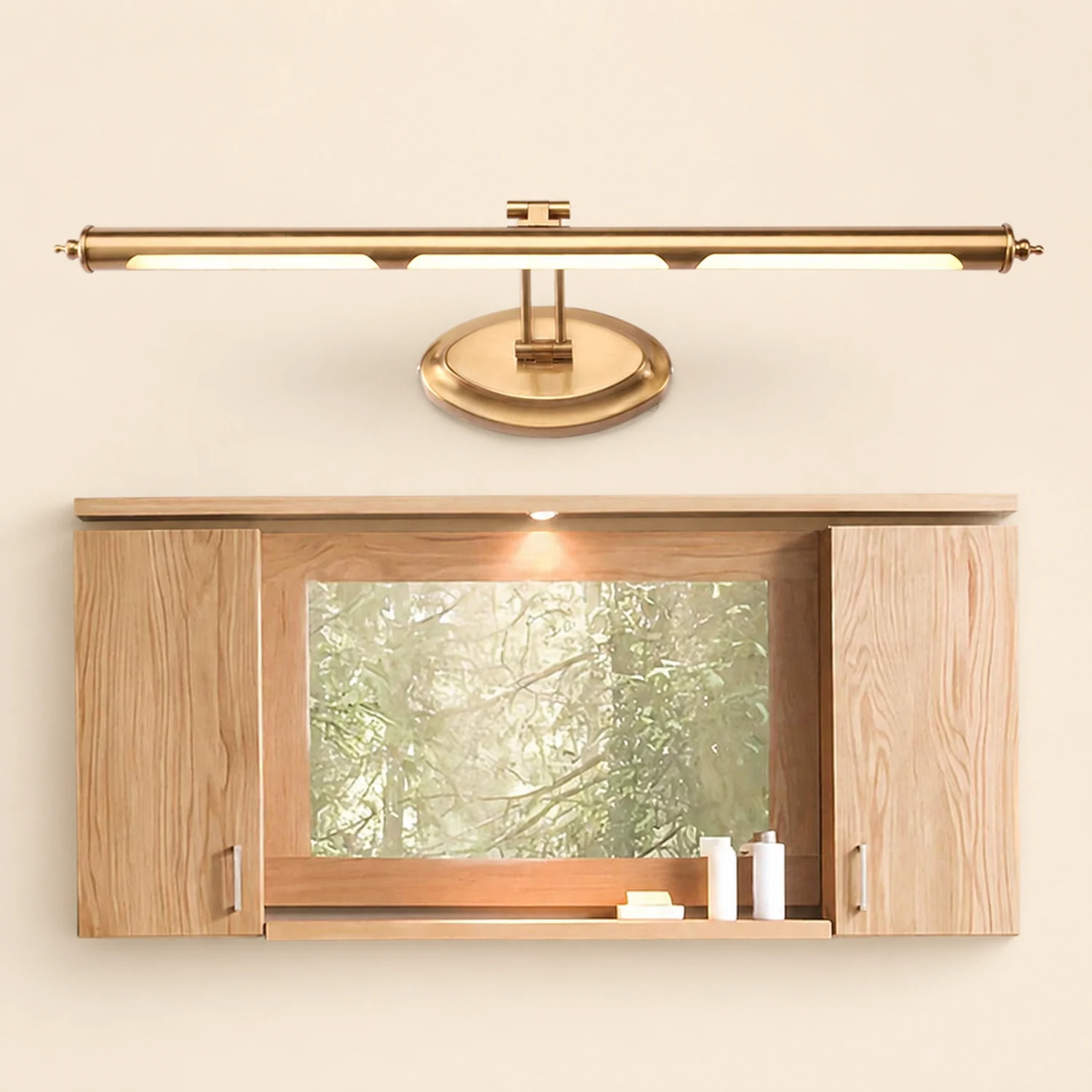 Leigh Spiegelfront Waschtisch-Wandleuchte, L 45/55/75CM - Lumpaz