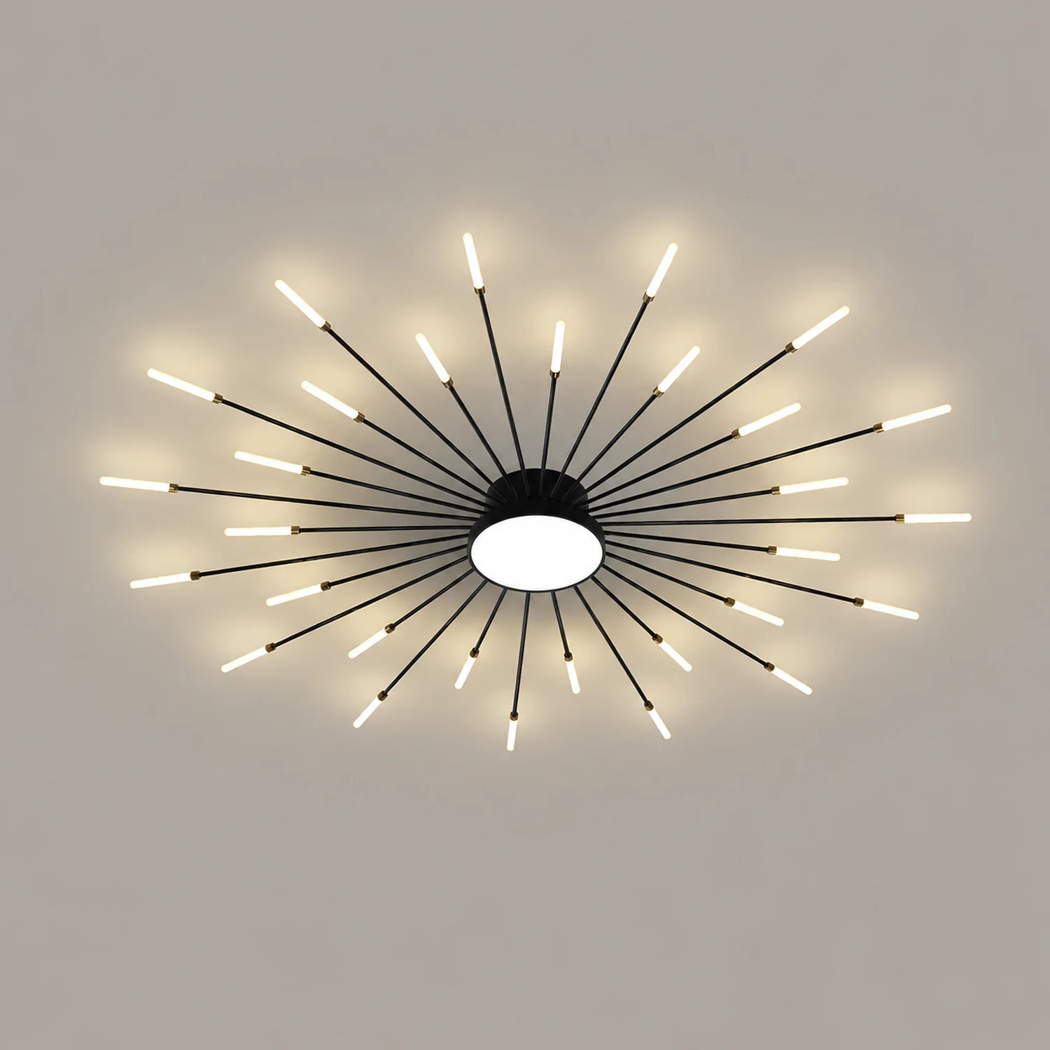 Moderne LED Deckenleuchte aus Metall Dauerhaft für Wohnzimmer - Lumpaz