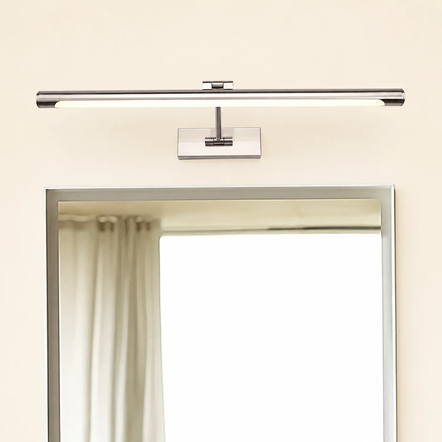 Leigh Spiegelfront Waschtisch-Wandleuchte, L 42/52/62/72CM - Lumpaz