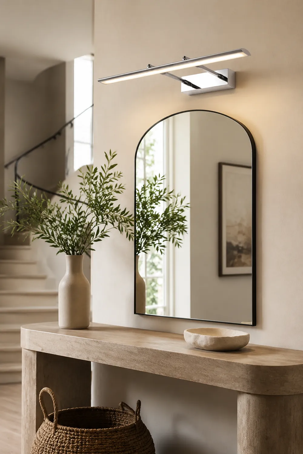Leigh Spiegelfront Waschtisch-Wandleuchte, L 39/49/59/69CM - Lumpaz