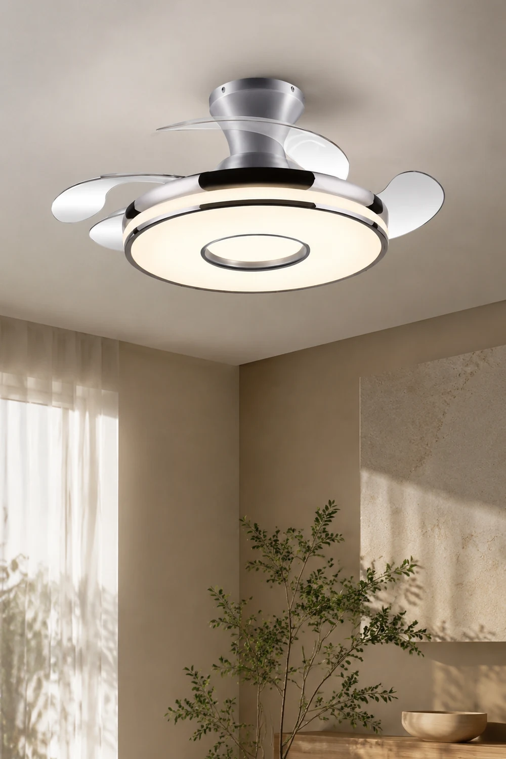 Quinn Deckenventilator mit Beleuchtung, 2 Farben, ∅91/108/122CM - Lumpaz