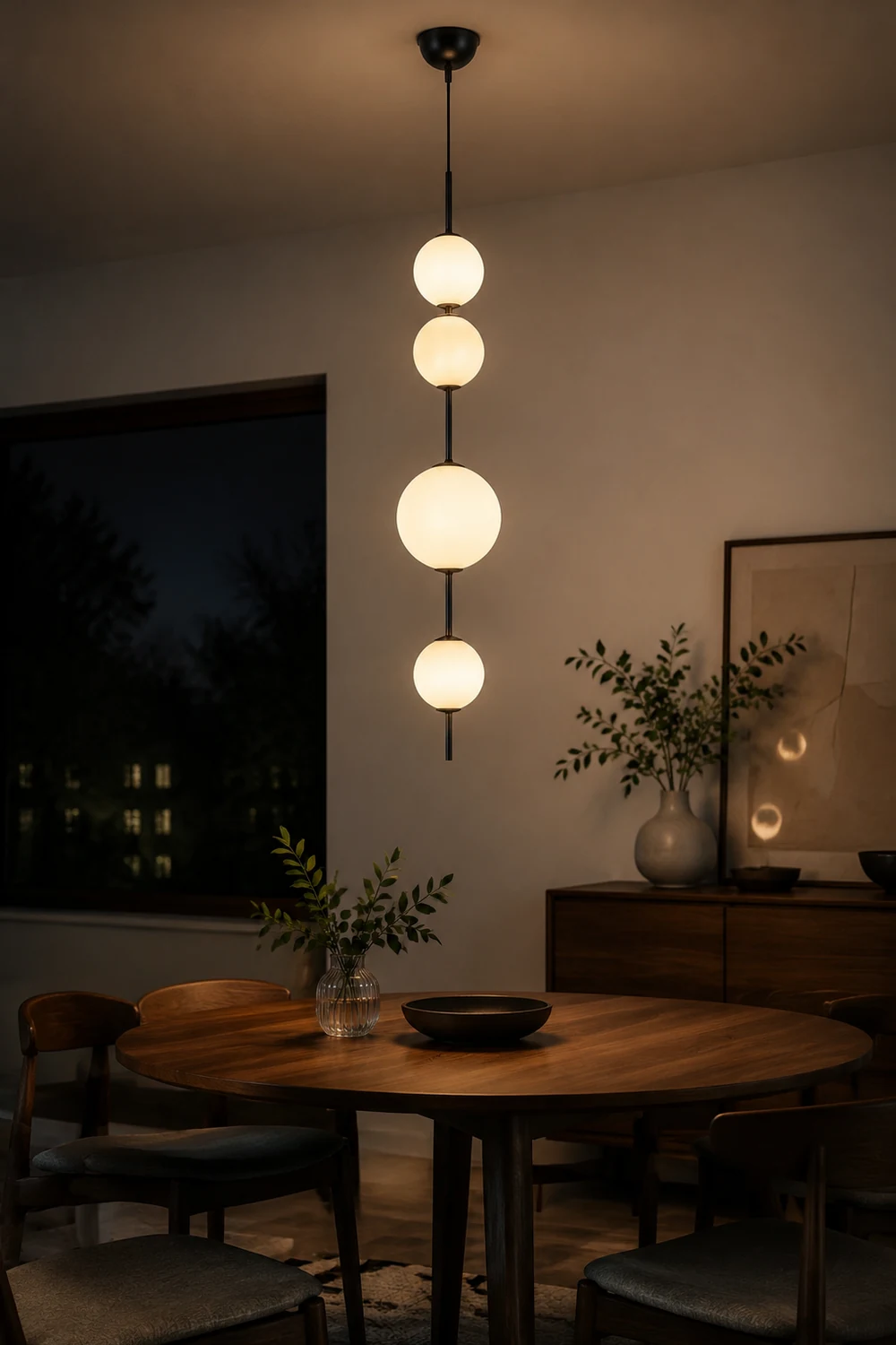 Valentina Pendelleuchte, 3 Stile, Metall & Glas - Lumpaz