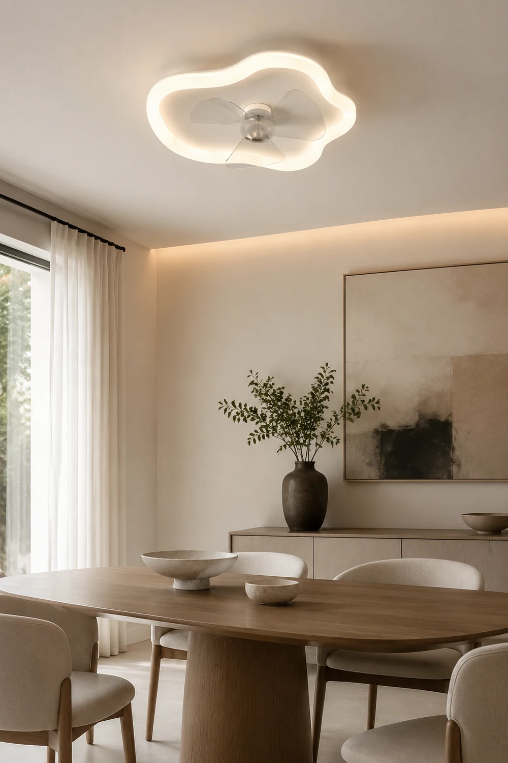 Minori Deckenventilator mit Beleuchtung Wolke, ∅46/60CM - Lumpaz