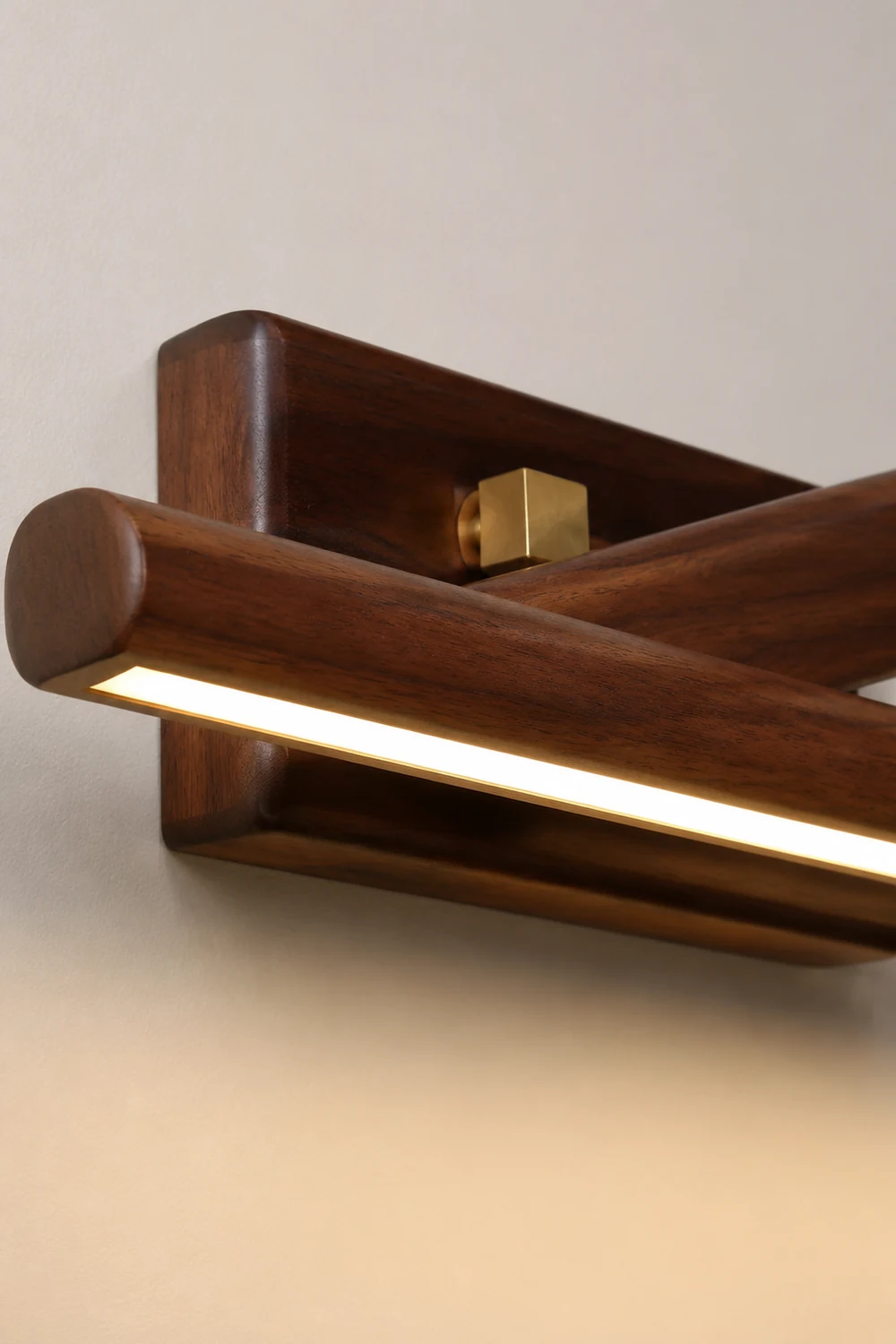 Ozawa Spiegelfront Wandleuchte Holz, 41/60/90CM Lang - Lumpaz