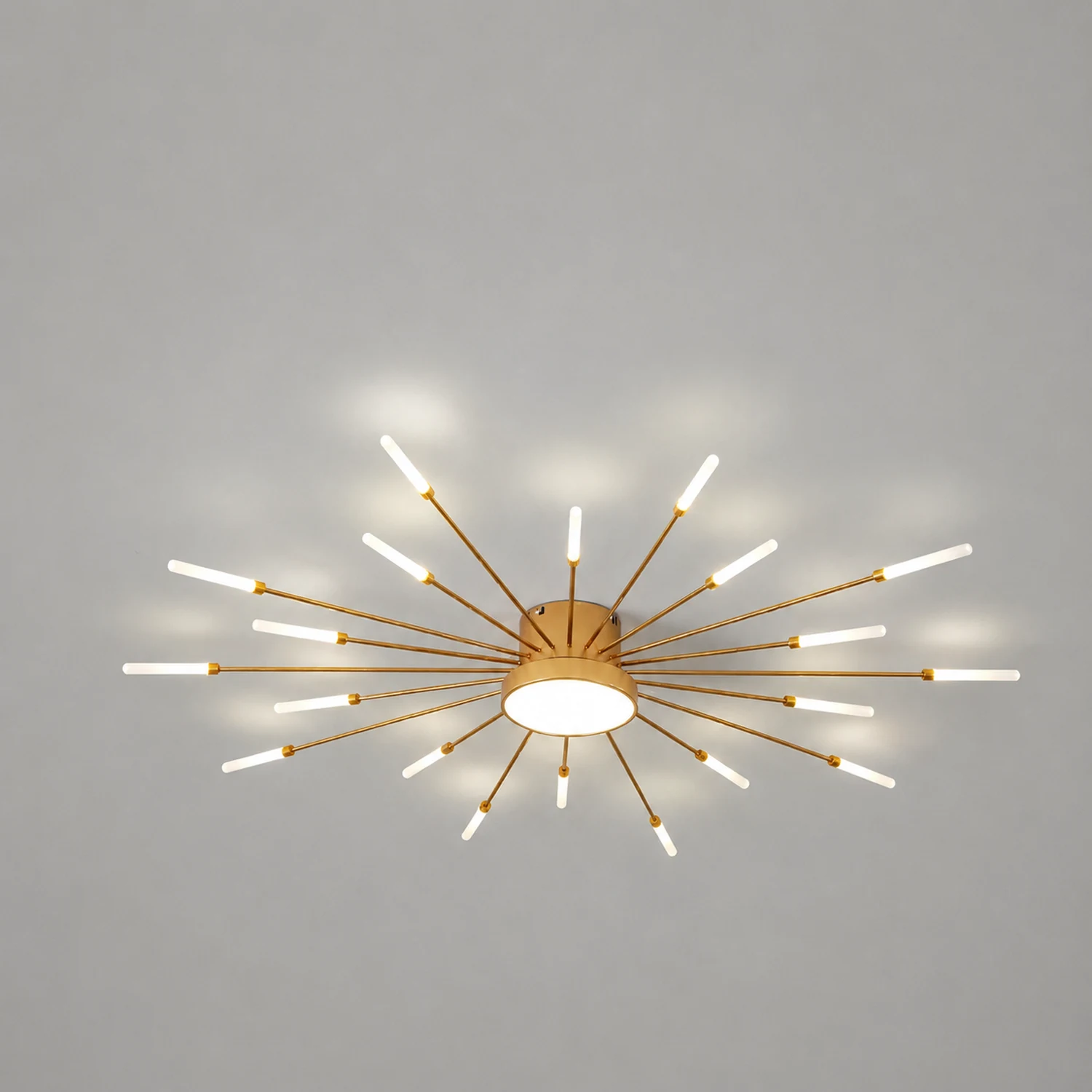 Moderne LED Deckenleuchte aus Metall Dauerhaft für Wohnzimmer - Lumpaz