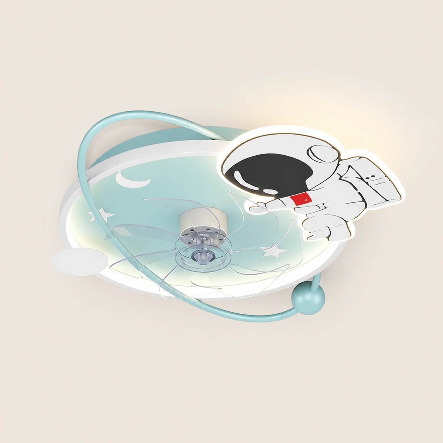 Fateh Deckenventilator mit Beleuchtung Astronaut, 3 Stile/Farben, ∅50/58CM - Lumpaz
