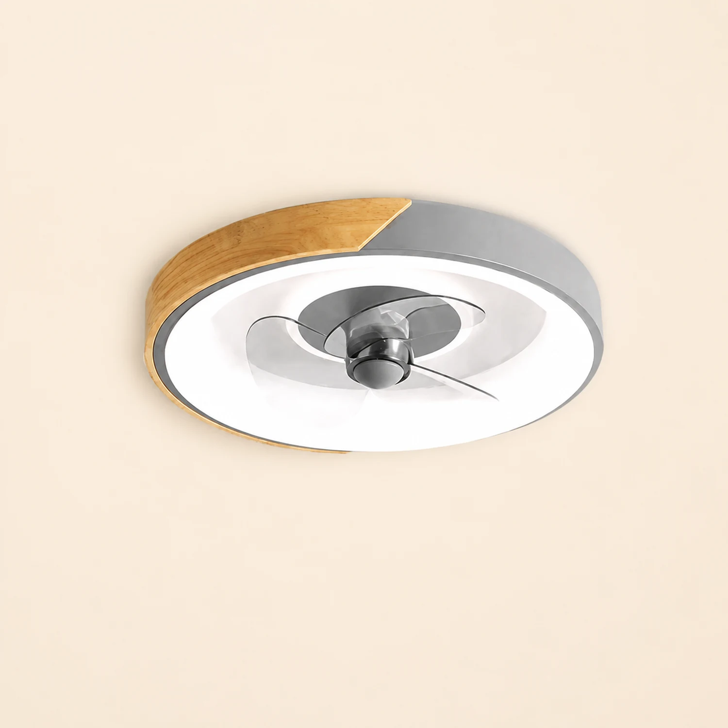Ozawa Deckenventilator mit Beleuchtung, 3 Farben, ∅50CM - Lumpaz