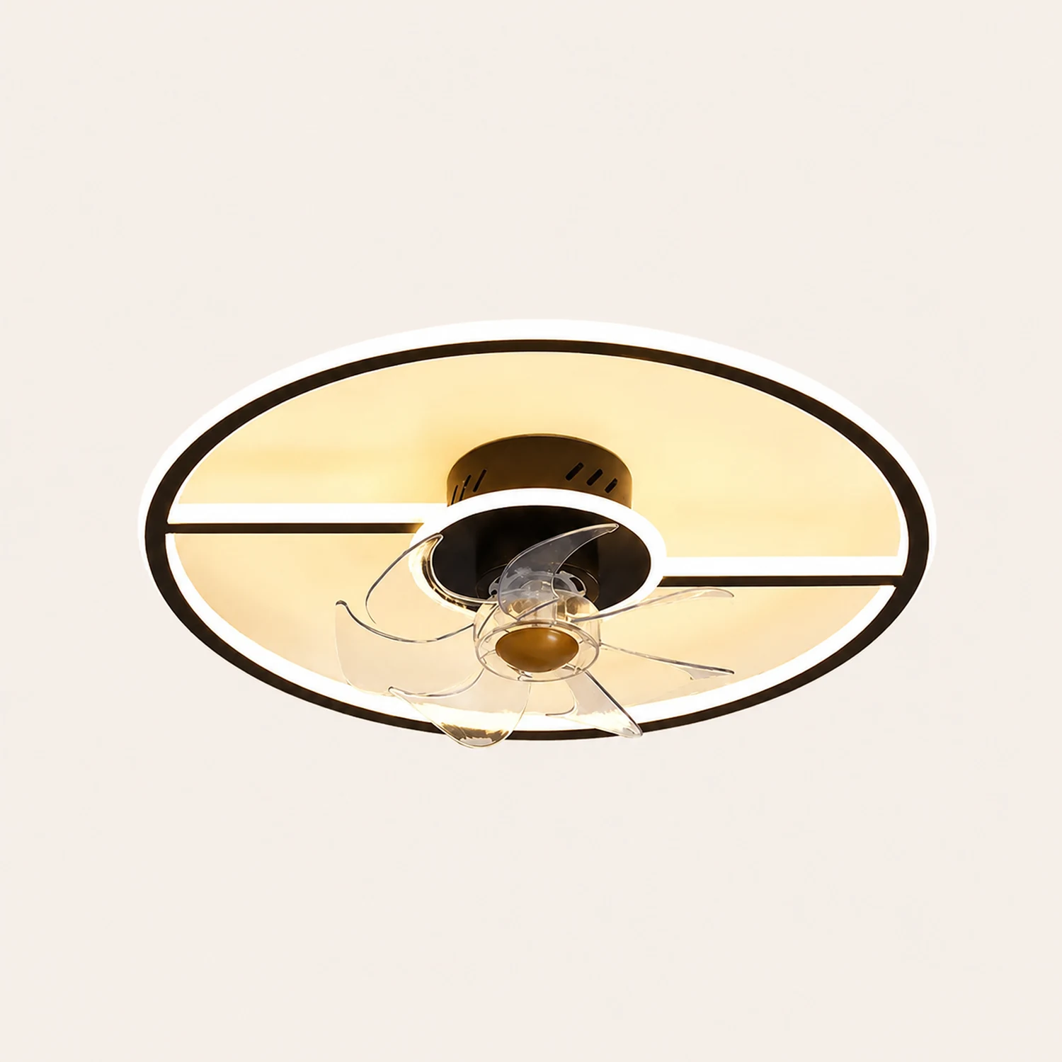 Lacey 2-Deckenventilator mit Beleuchtung, 2 Farben, ∅46/55/90/107CM - Lumpaz