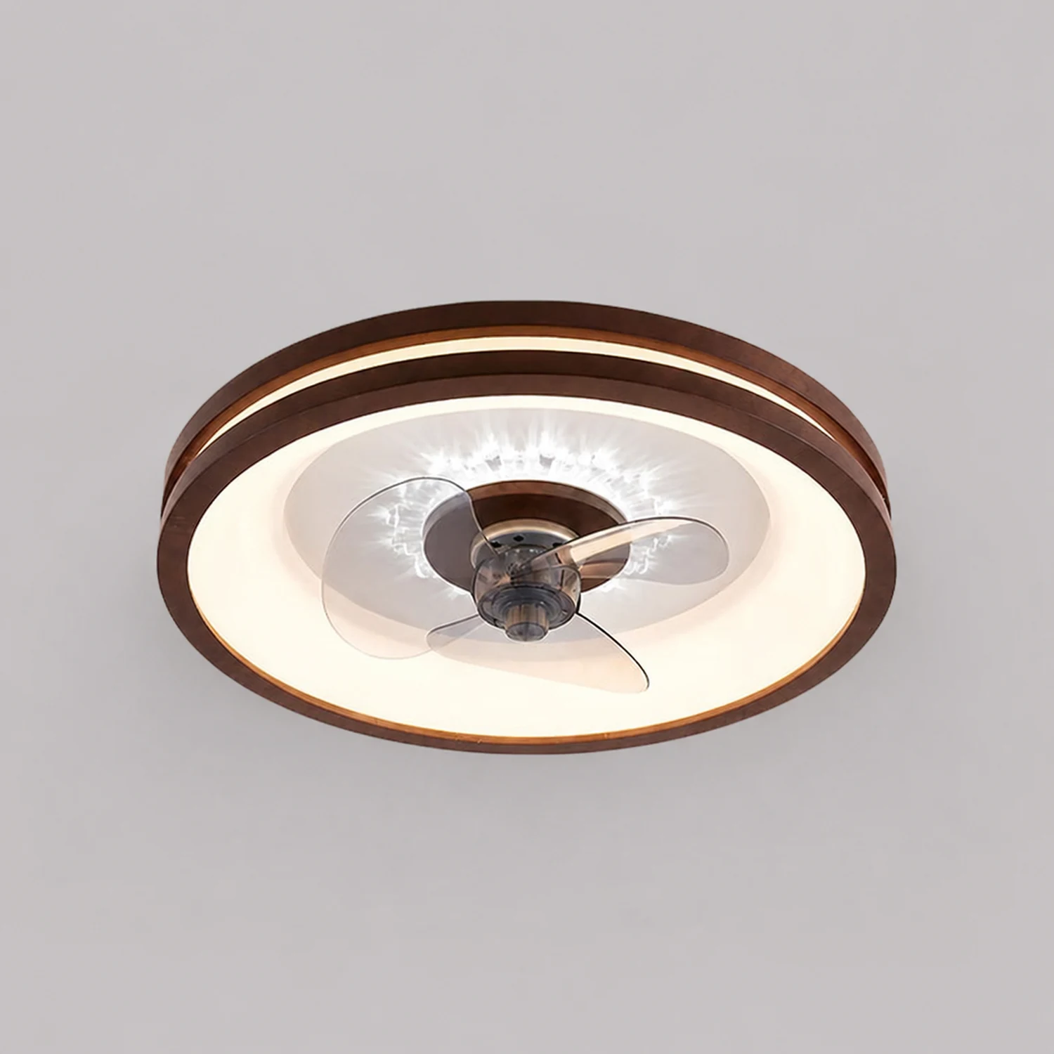 Ozawa Deckenventilator mit Beleuchtung Doppel-Licht, 4 Stile, ∅50CM - Lumpaz
