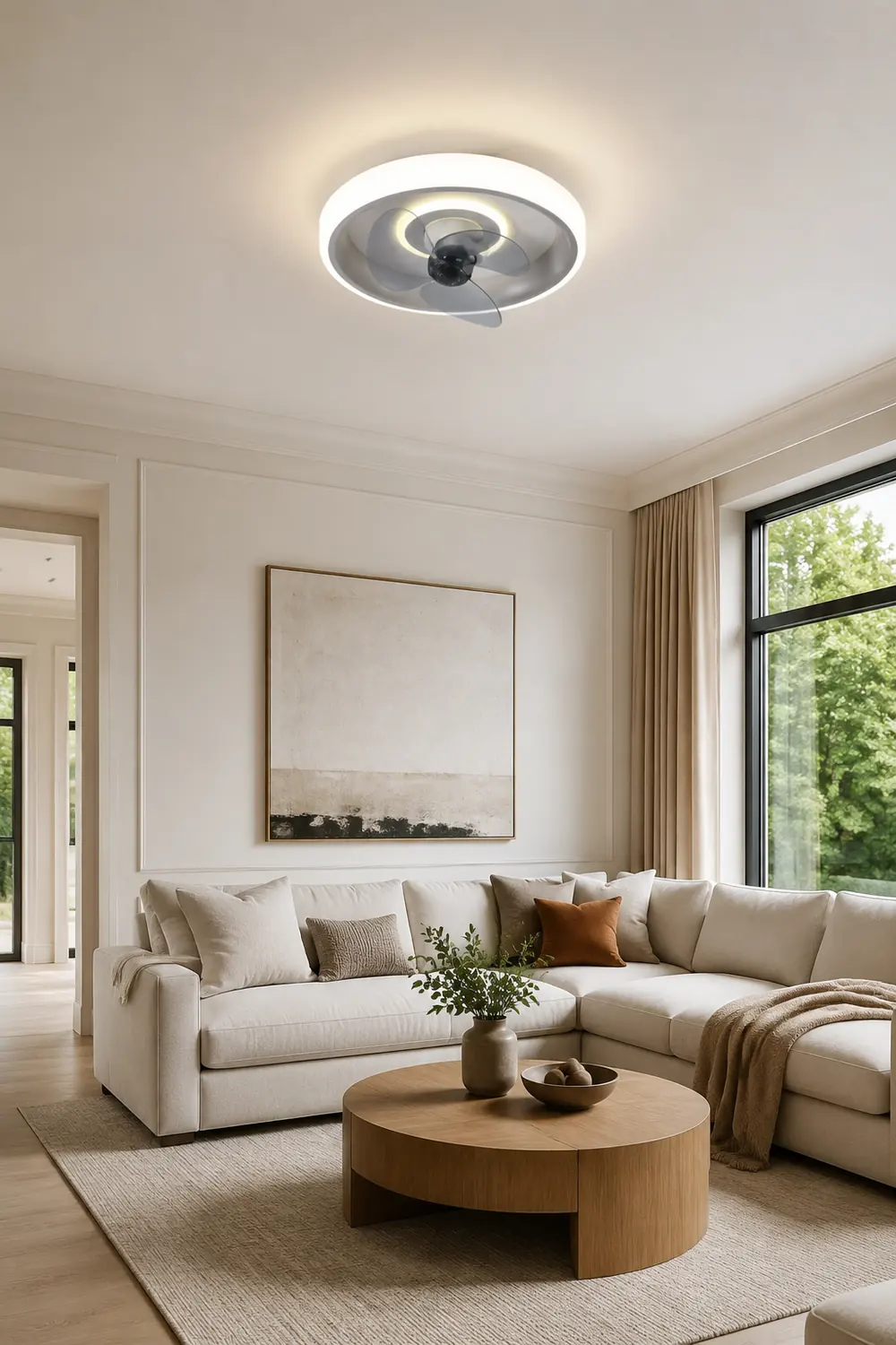 Quinn Deckenventilator mit Beleuchtung, 6 Farben, 2-flammig, ∅60CM - Lumpaz
