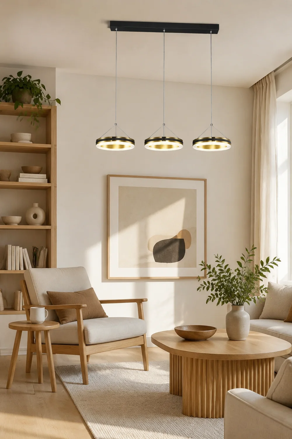 Evette LED Pendelleuchte für Esszimmer Metall, 3-flammig - Lumpaz