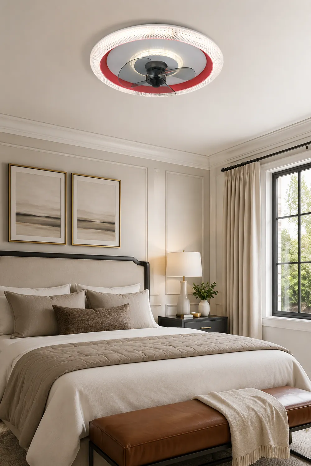 Kirsten Deckenventilator mit Beleuchtung 3-Blatt, 3 Farben, 50CM - Lumpaz