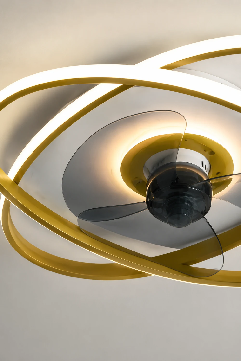Arisha Deckenventilator mit Beleuchtung Doppel-Ring, 5 Farben, ∅50CM - Lumpaz