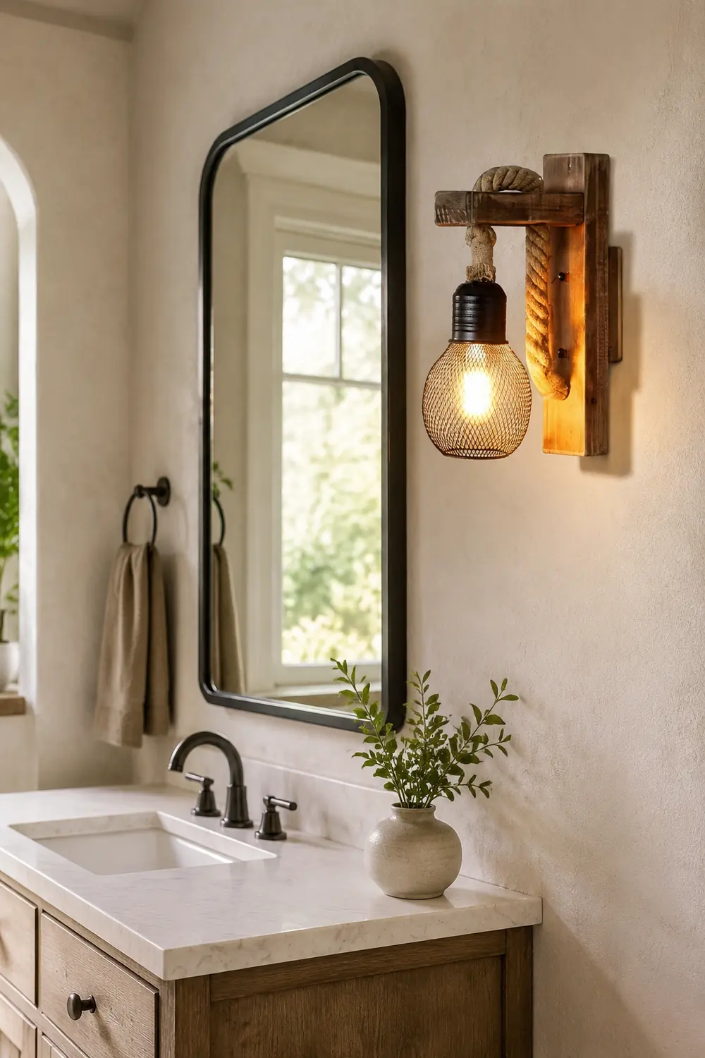 Wandleuchte Persönlichkeit Massivholz Retro alte Lampe Wohnzimmer Gang Balkon Korridor dekorative Wandleuchte - Lumpaz
