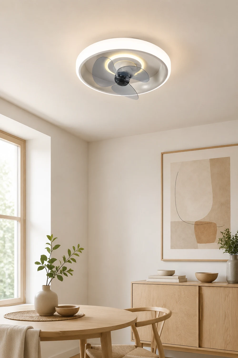 Quinn Deckenventilator mit Beleuchtung, 6 Farben, 2-flammig, ∅60CM - Lumpaz