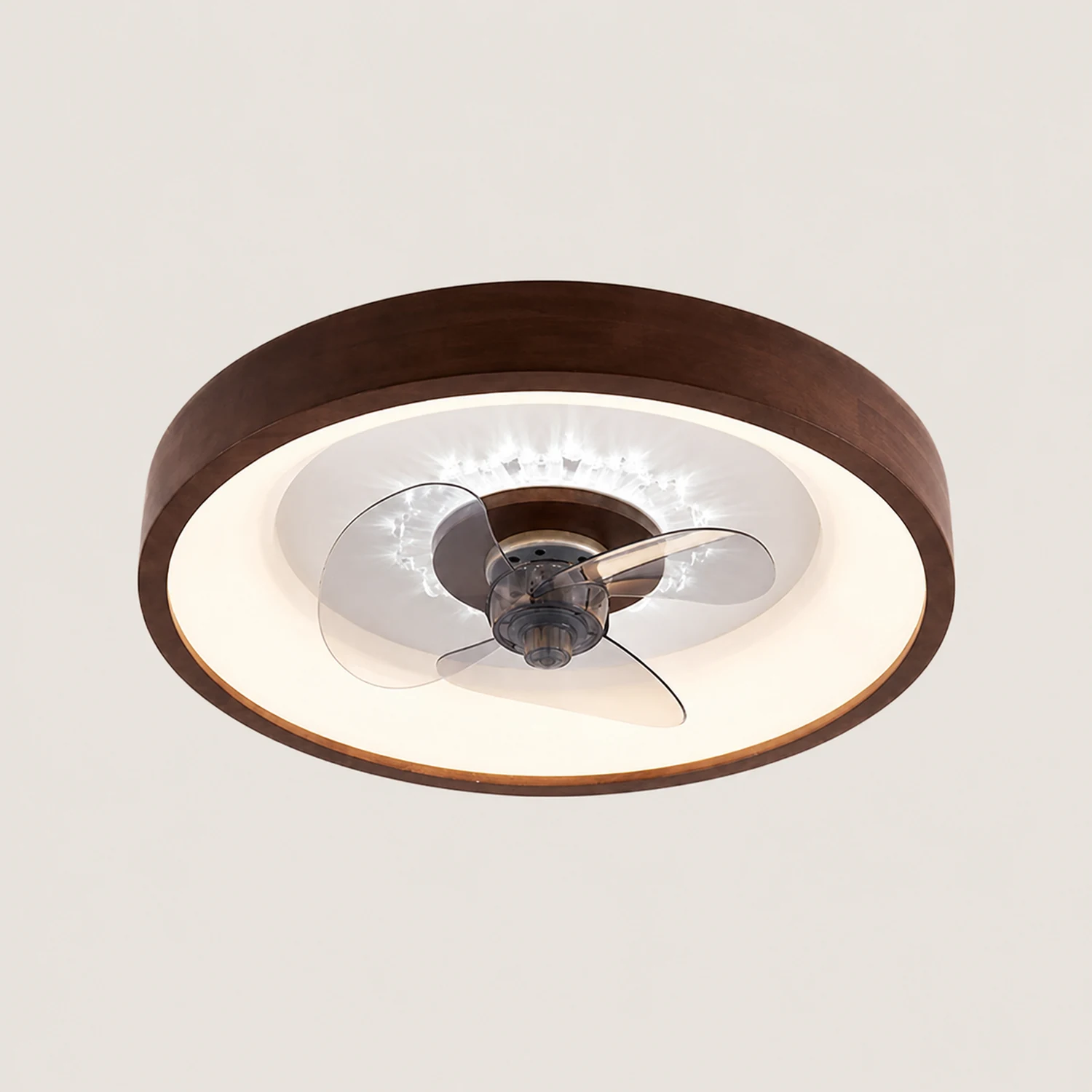 Ozawa Deckenventilator mit Beleuchtung Doppel-Licht, 4 Stile, ∅50CM - Lumpaz