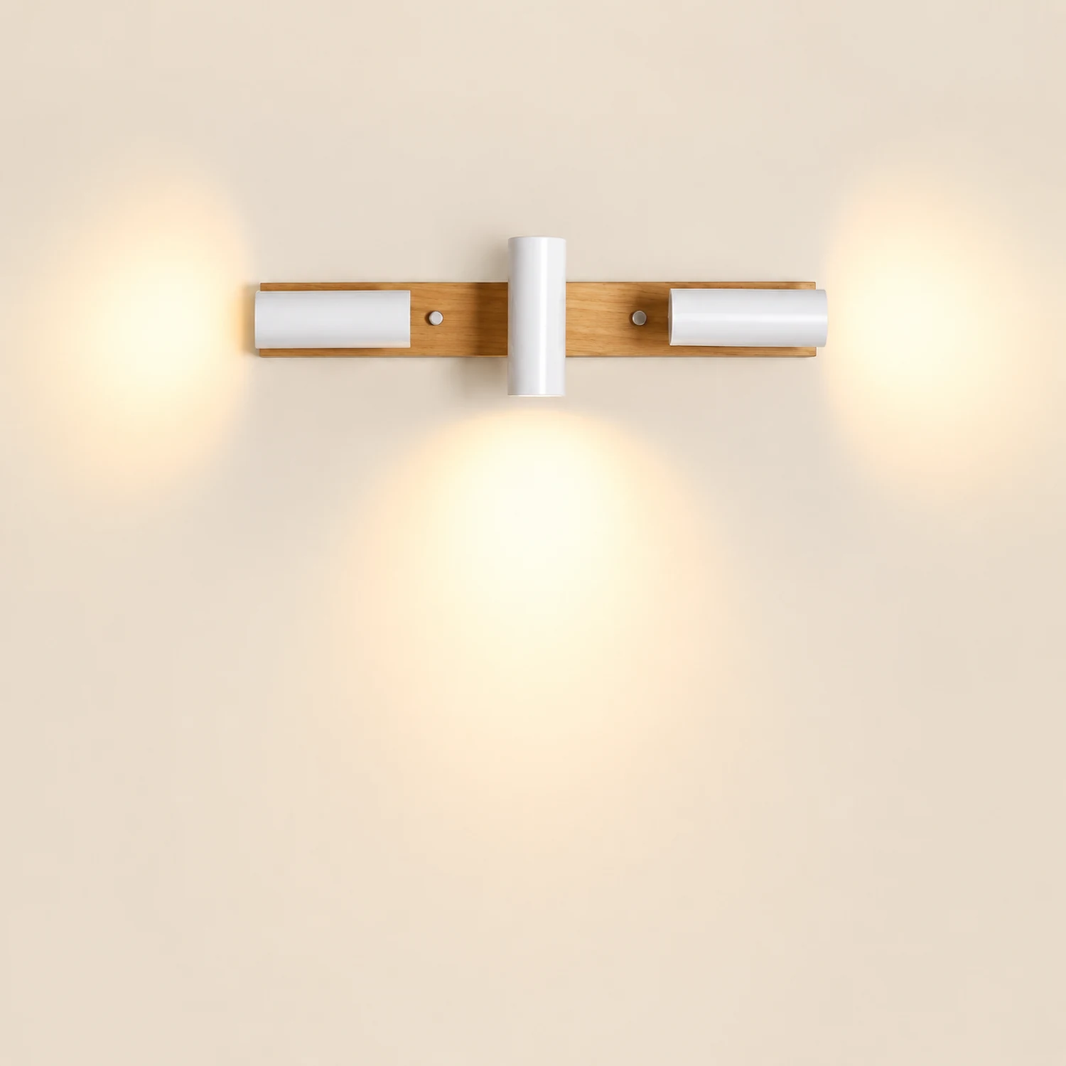 Ozawa Drehbar Spiegelfront Wandleuchte Strahler, 2 Farben, 3/4-flammig, 56/75CM Lang - Lumpaz