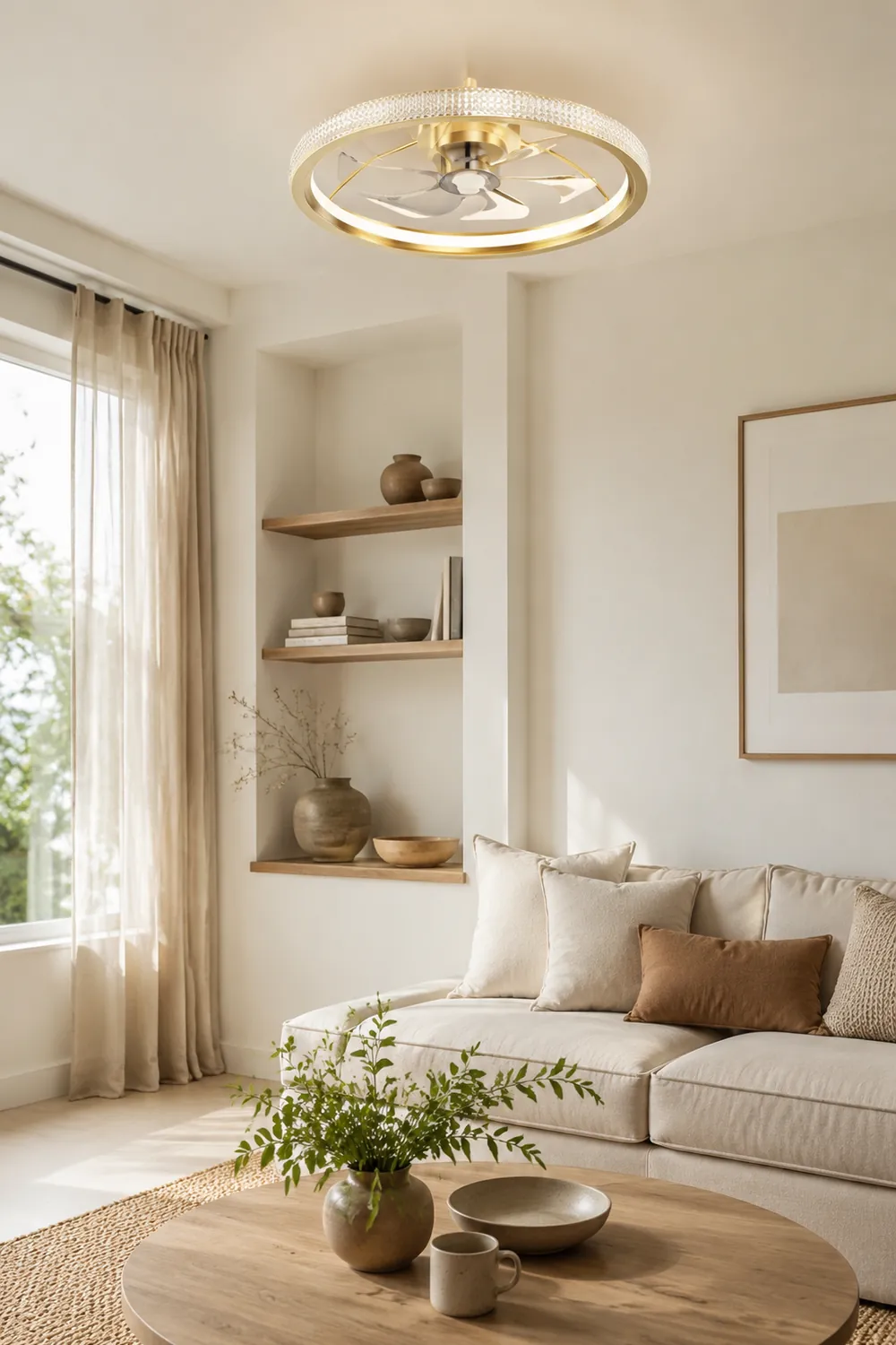Kirsten Deckenventilator mit Beleuchtung 3/7-Blatt, 2 Stile, ∅50CM - Lumpaz