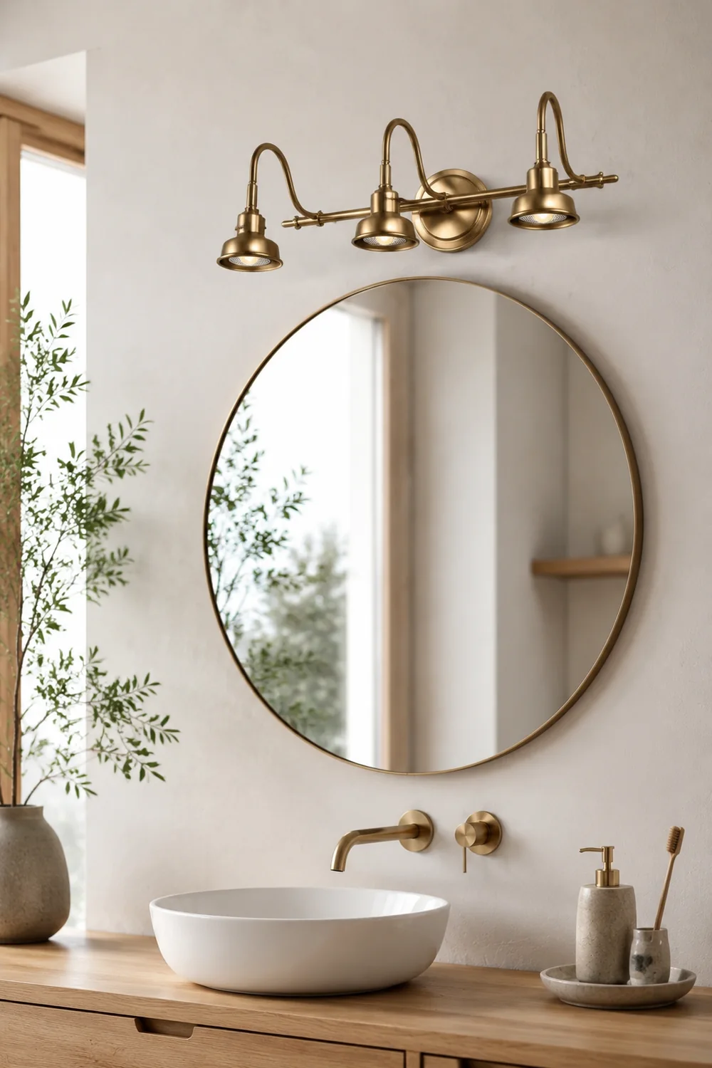 Eryn Postmoderne Goldene Spiegelfront Waschtisch-Wandleuchte, 2/3/4-flammig - Lumpaz