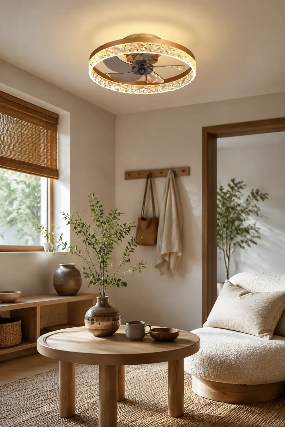 Kirsten Deckenventilator mit Beleuchtung, 4 Farben, ∅50CM - Lumpaz