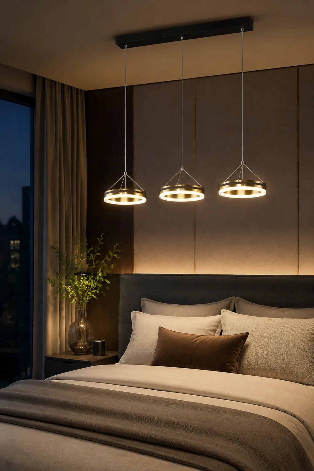 Evette LED Pendelleuchte für Esszimmer Metall, 3-flammig - Lumpaz