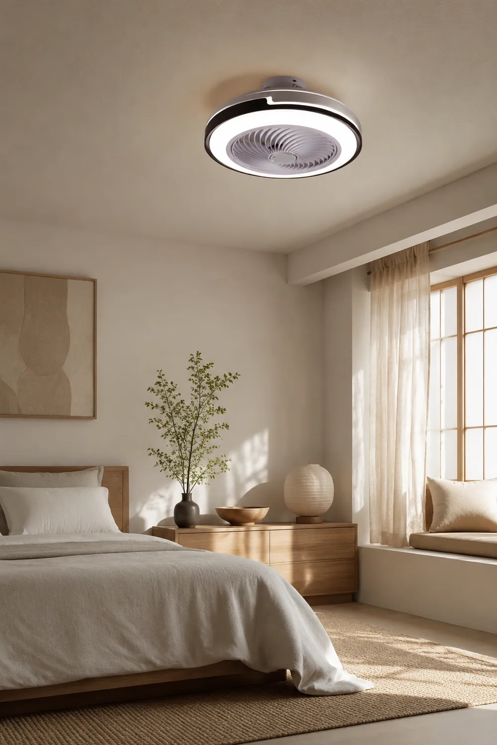 Quinn Deckenventilator mit Beleuchtung, 2 Farben, ∅50CM - Lumpaz