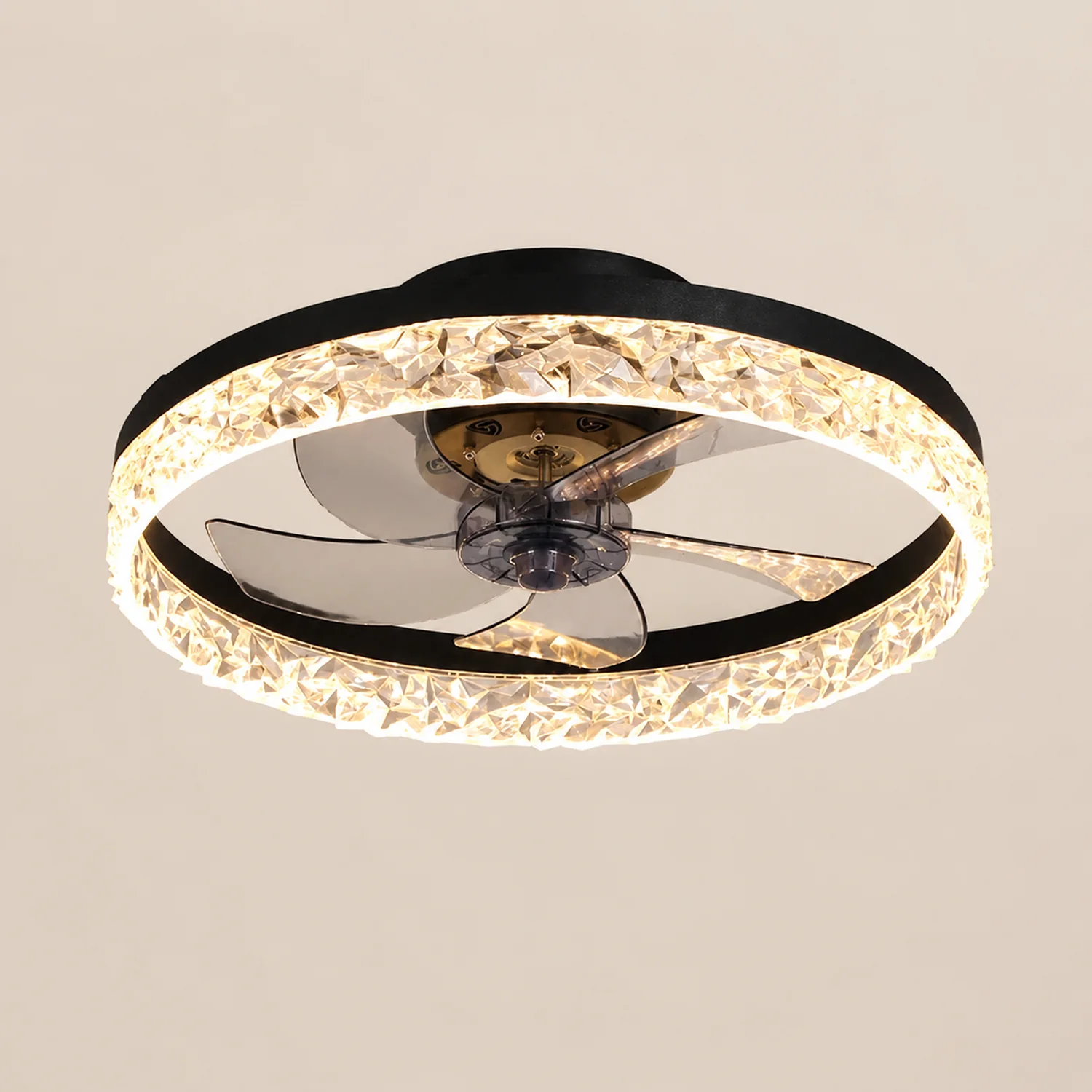 Kirsten Deckenventilator mit Beleuchtung, 4 Farben, ∅50CM - Lumpaz