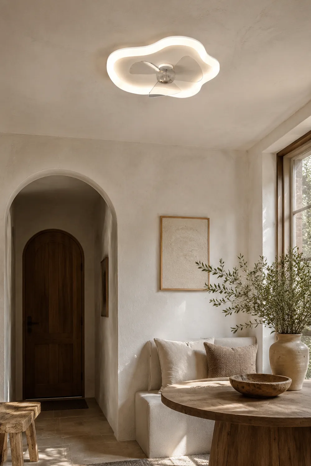 Minori Deckenventilator mit Beleuchtung Wolke, ∅46/60CM - Lumpaz