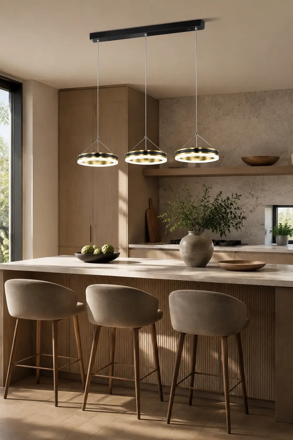 Evette LED Pendelleuchte für Esszimmer Metall, 3-flammig - Lumpaz